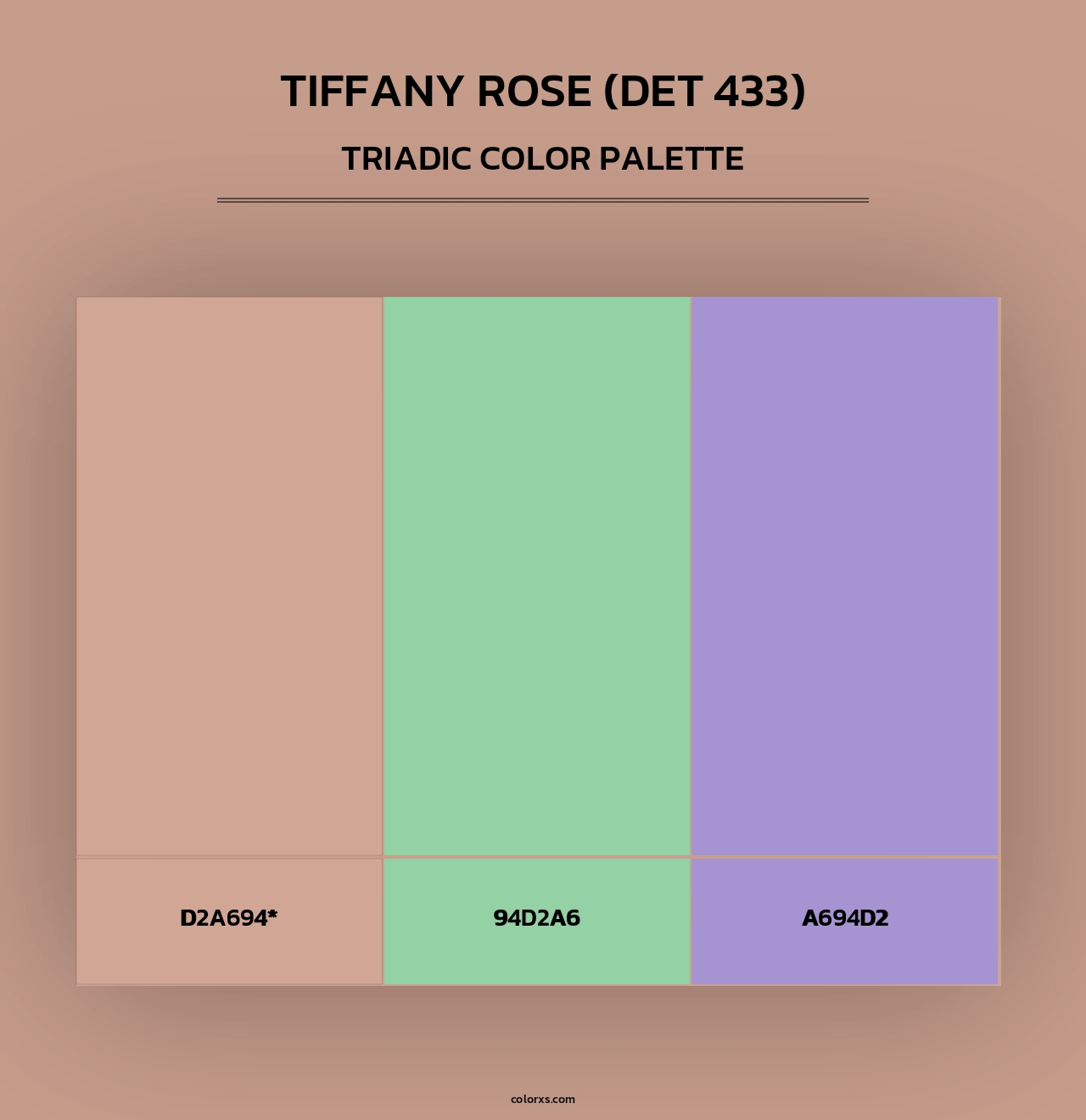 Tiffany Rose (DET 433) - Triadic Color Palette