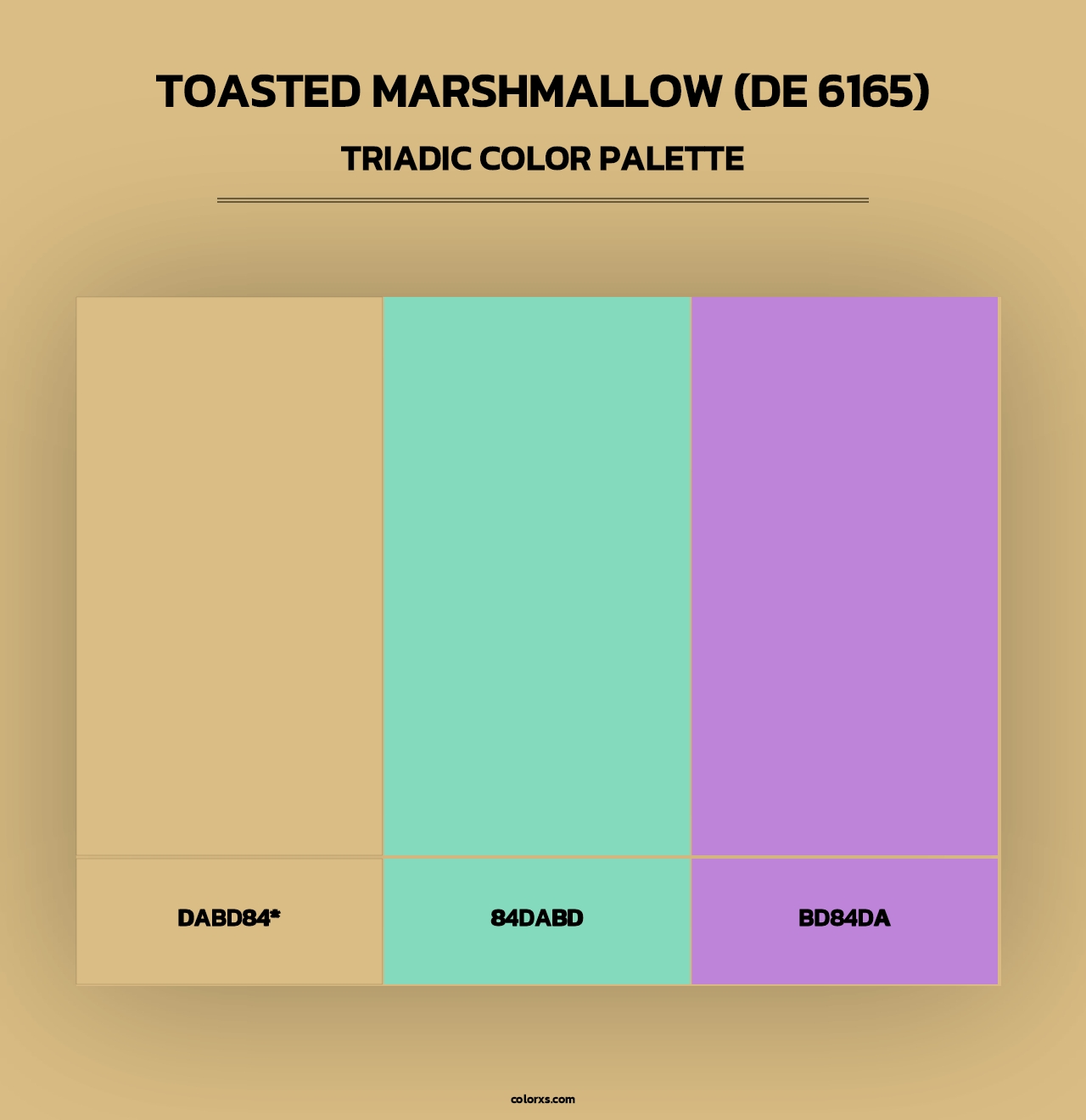 Toasted Marshmallow (DE 6165) - Triadic Color Palette
