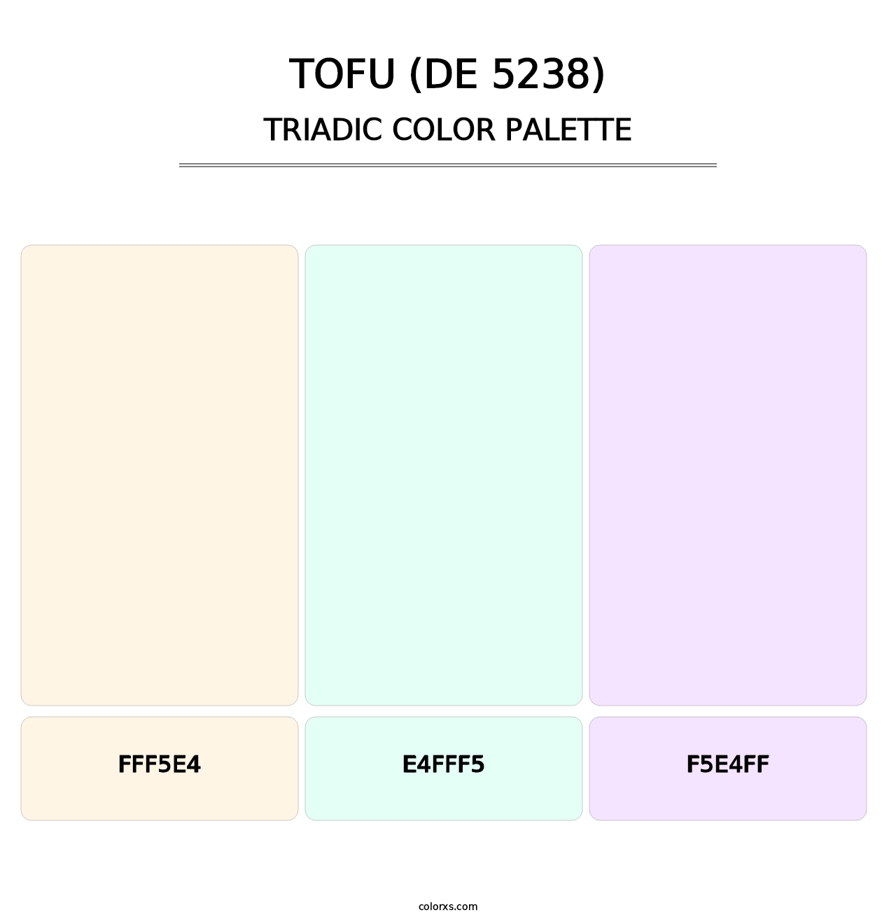 Tofu (DE 5238) - Triadic Color Palette
