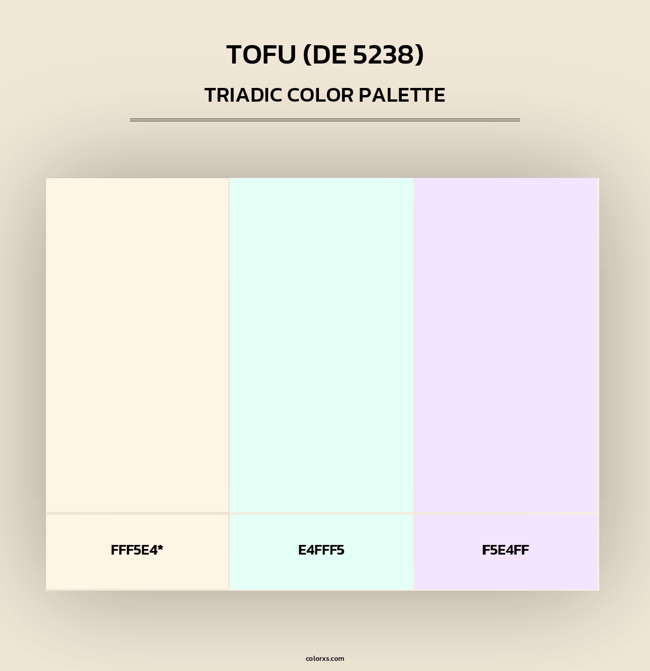 Tofu (DE 5238) - Triadic Color Palette