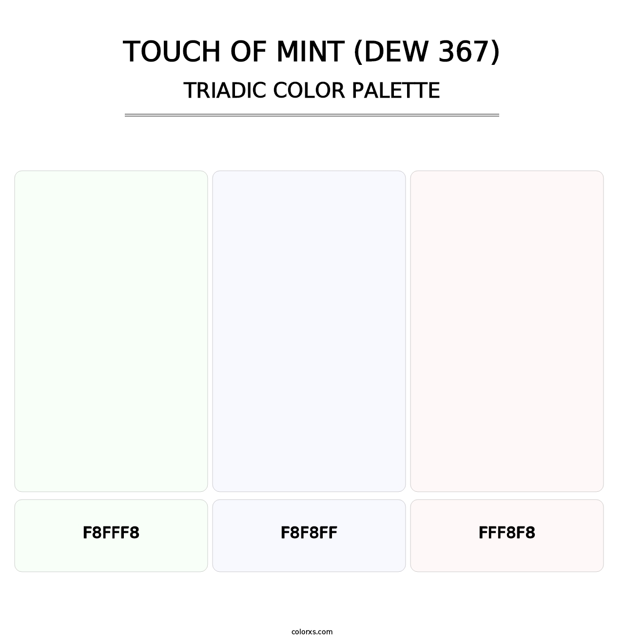 Touch of Mint (DEW 367) - Triadic Color Palette