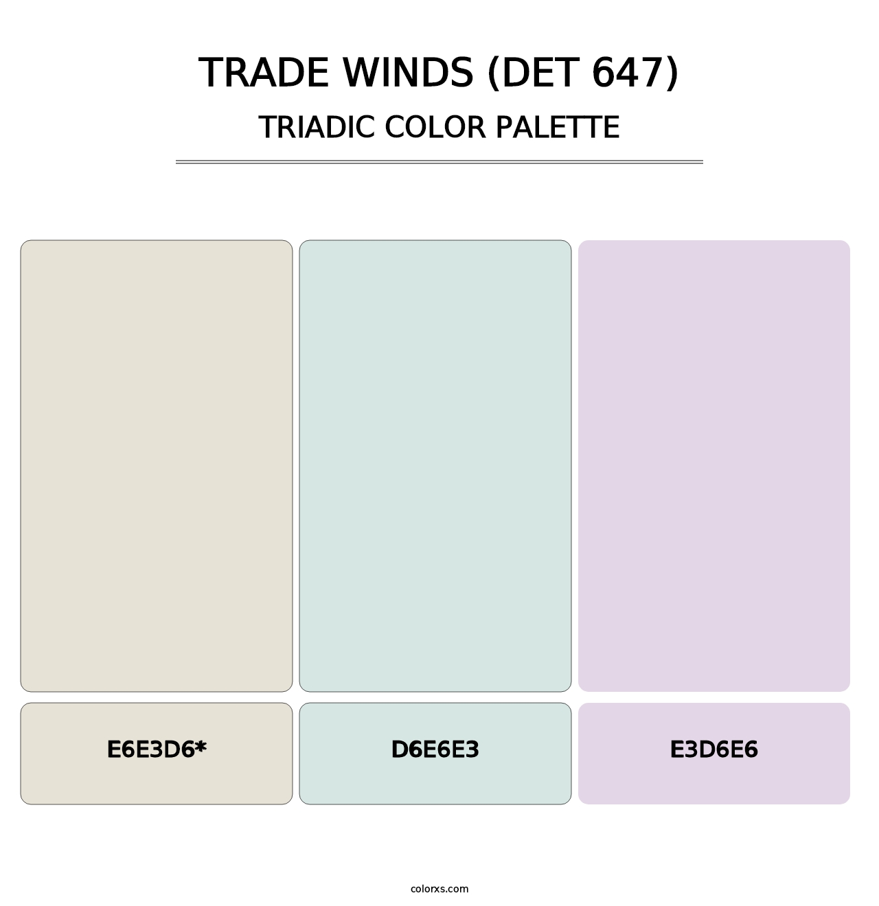 Trade Winds (DET 647) - Triadic Color Palette