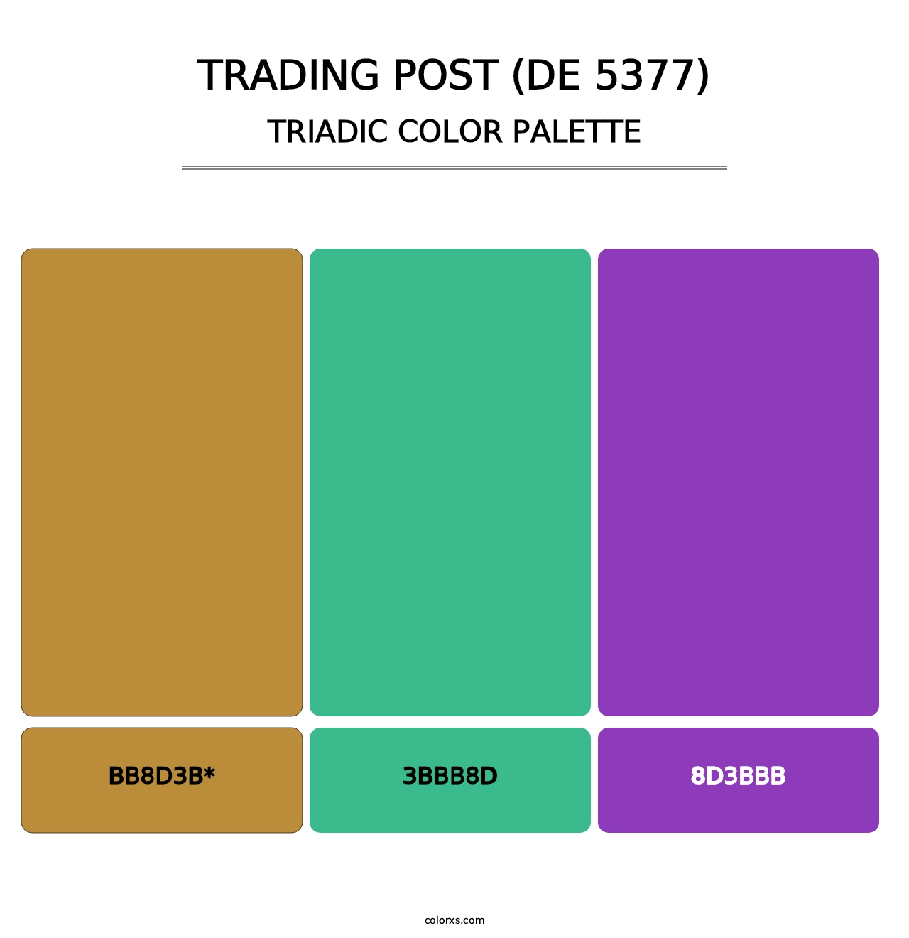 Trading Post (DE 5377) - Triadic Color Palette
