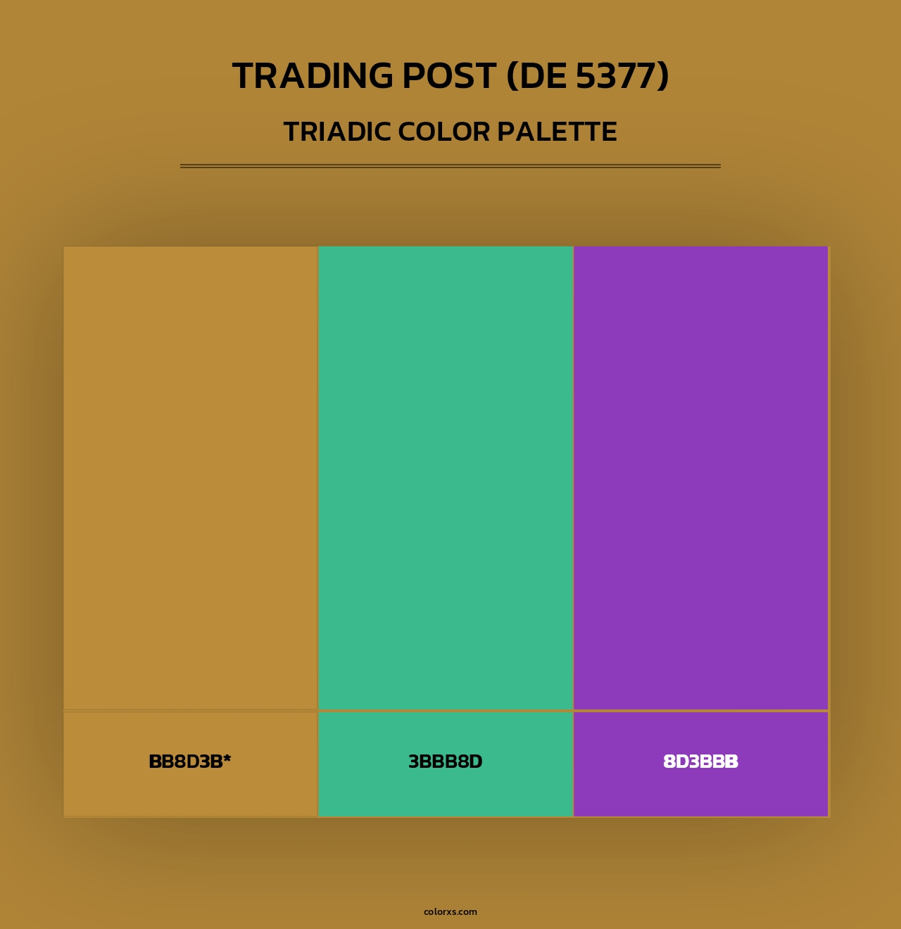 Trading Post (DE 5377) - Triadic Color Palette