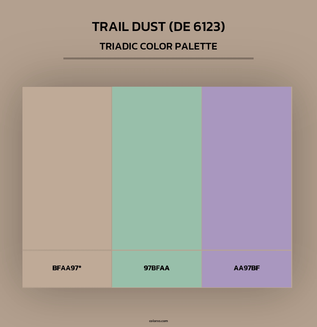 Trail Dust (DE 6123) - Triadic Color Palette