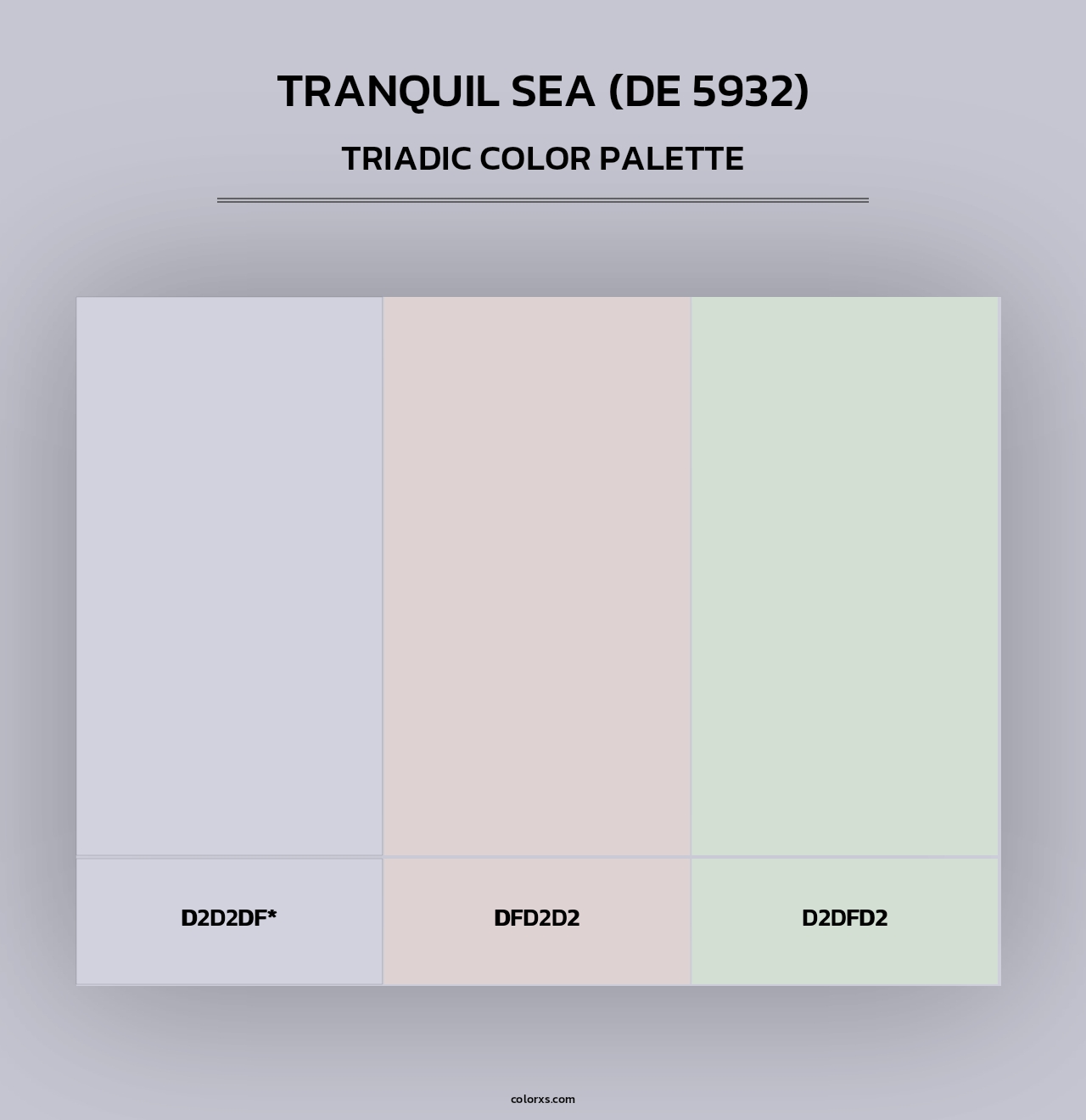 Tranquil Sea (DE 5932) - Triadic Color Palette