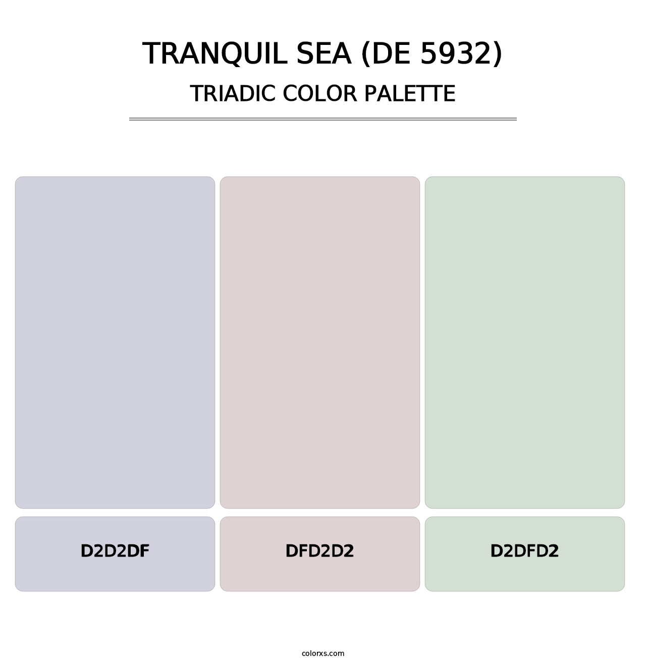 Tranquil Sea (DE 5932) - Triadic Color Palette