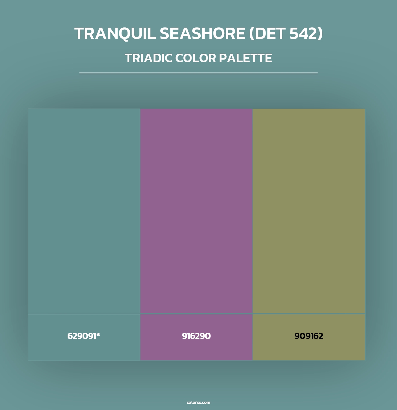 Tranquil Seashore (DET 542) - Triadic Color Palette