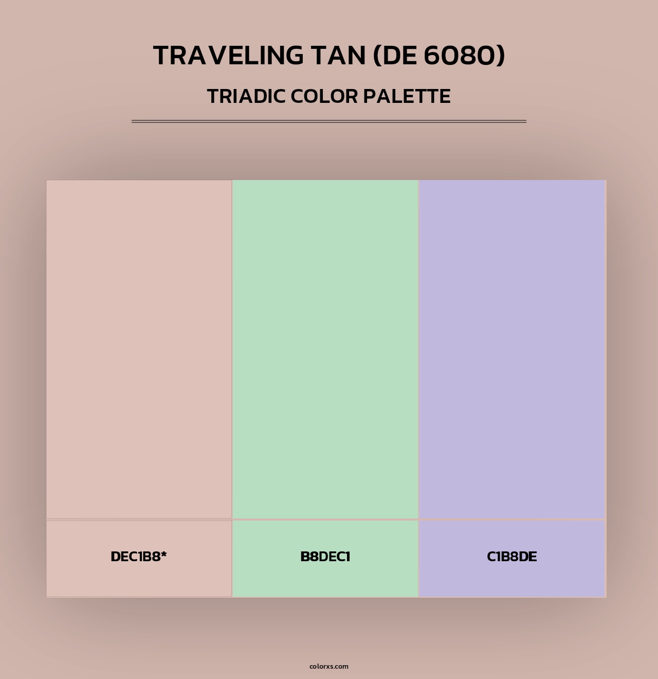 Traveling Tan (DE 6080) - Triadic Color Palette