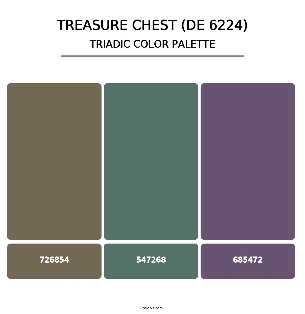 Treasure Chest (DE 6224) - Triadic Color Palette