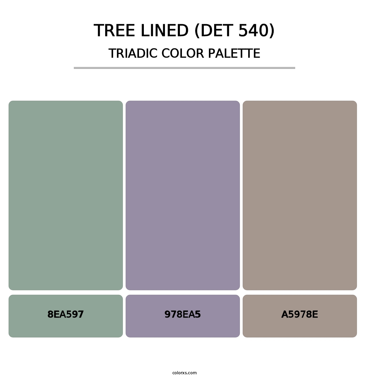 Tree Lined (DET 540) - Triadic Color Palette