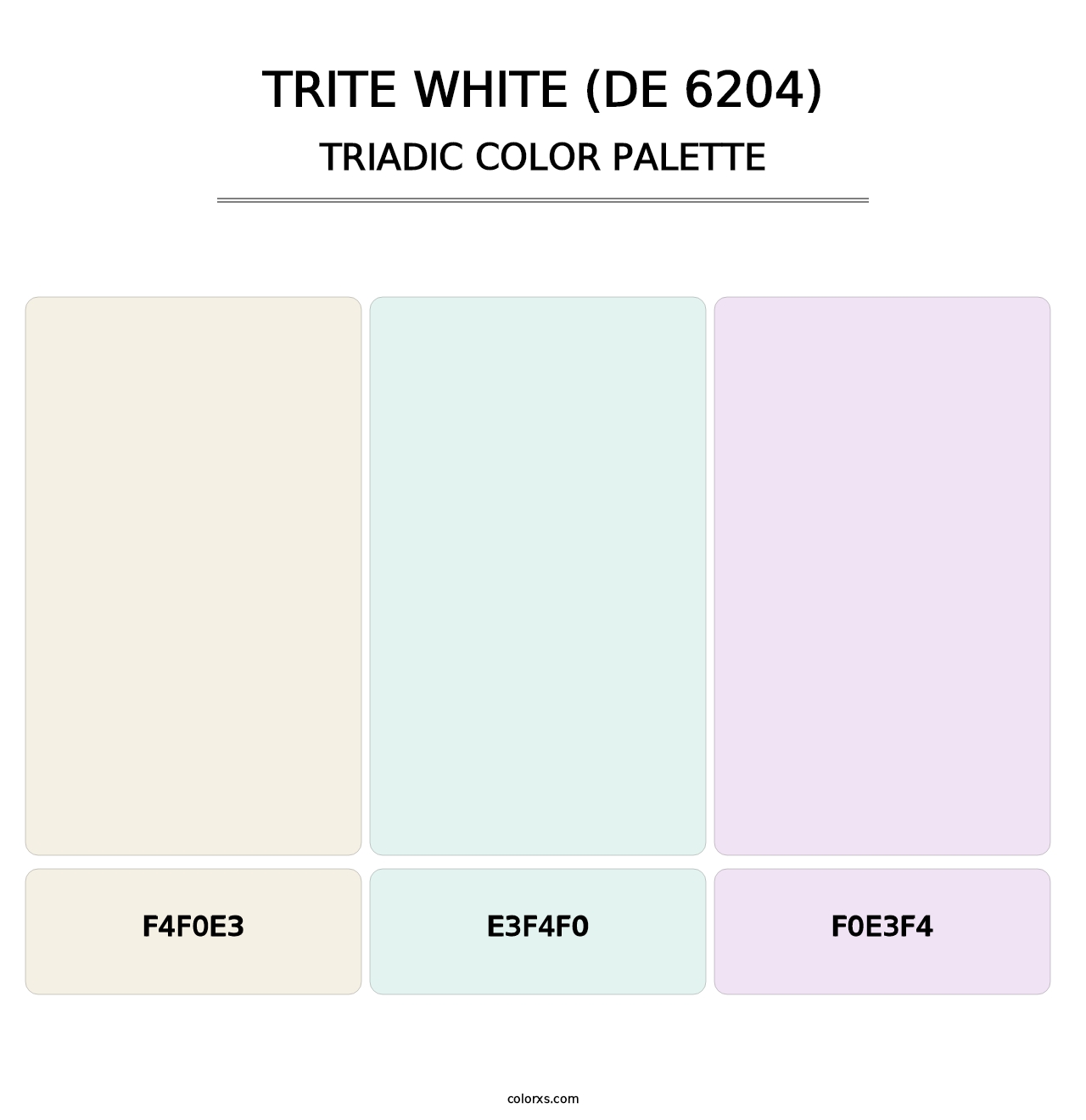 Trite White (DE 6204) - Triadic Color Palette