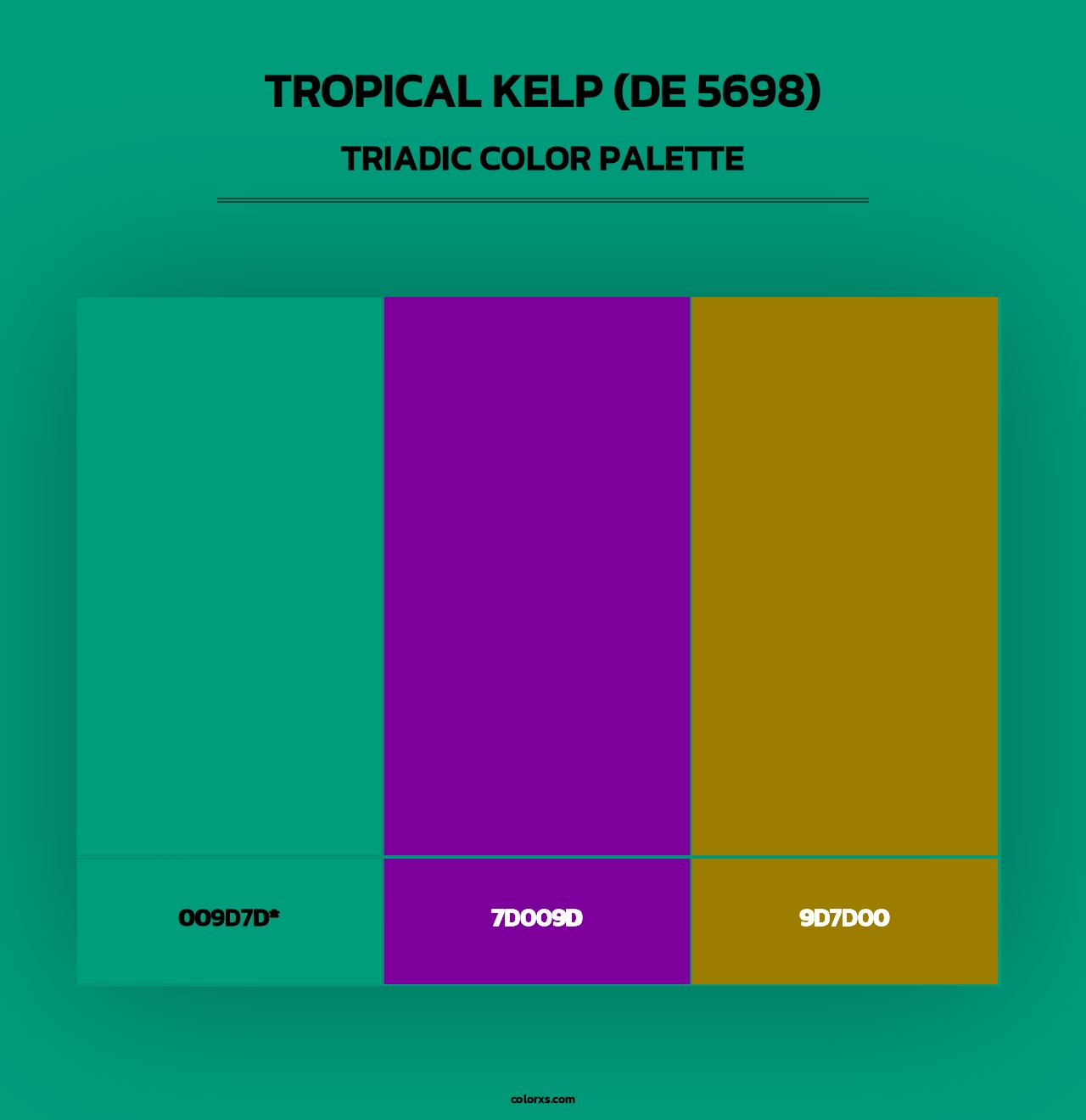 Tropical Kelp (DE 5698) - Triadic Color Palette