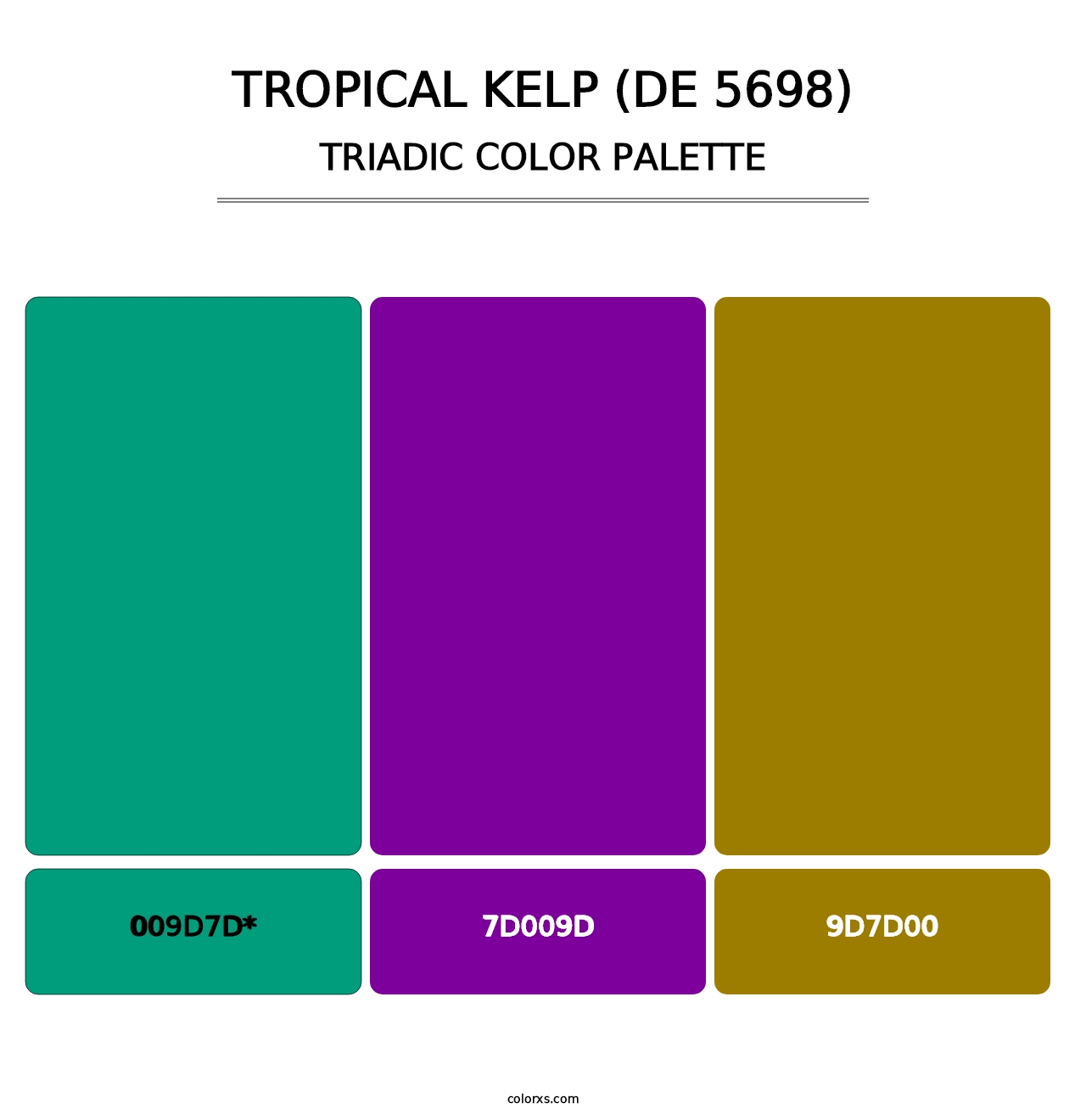 Tropical Kelp (DE 5698) - Triadic Color Palette
