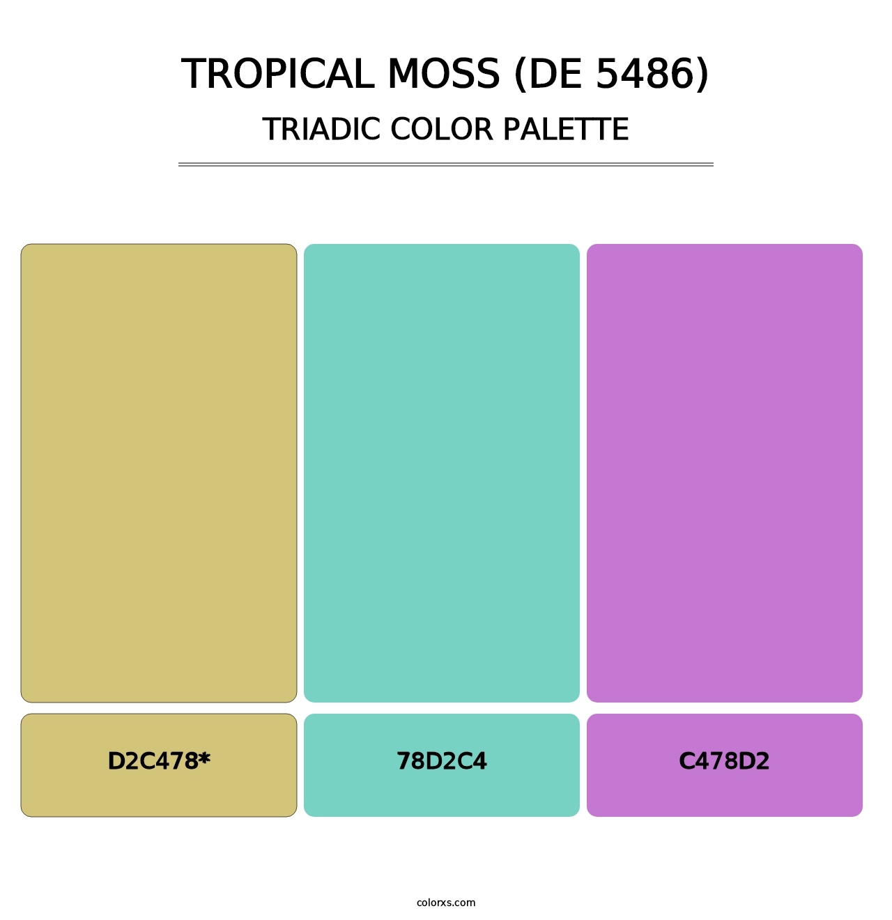 Tropical Moss (DE 5486) - Triadic Color Palette
