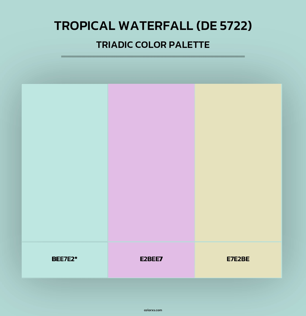 Tropical Waterfall (DE 5722) - Triadic Color Palette
