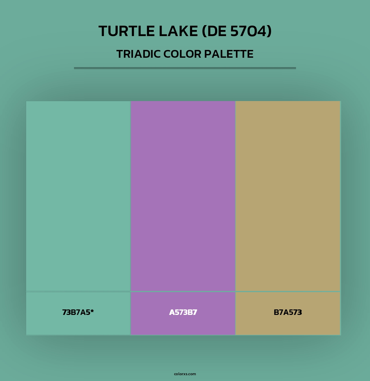 Turtle Lake (DE 5704) - Triadic Color Palette