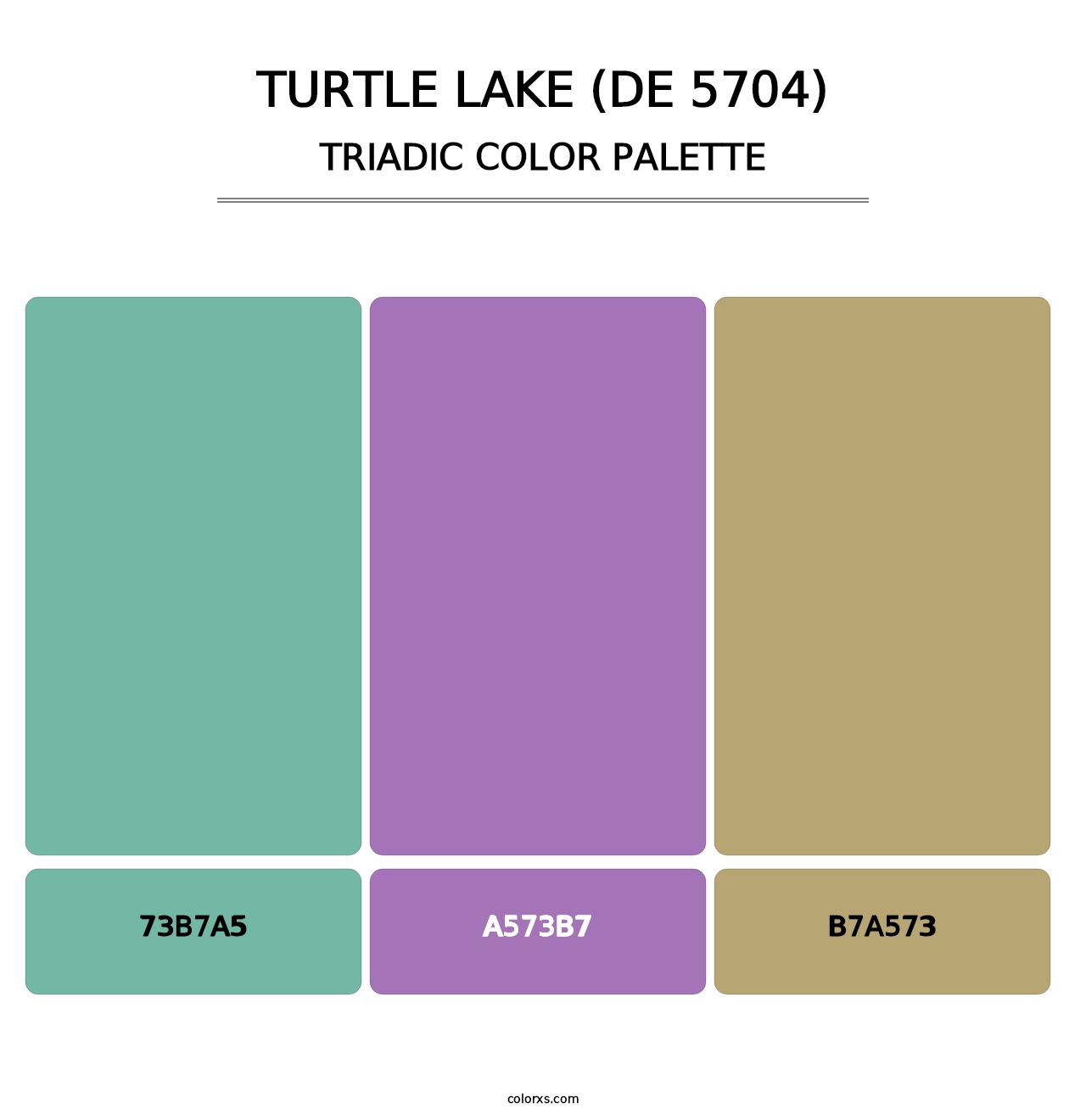 Turtle Lake (DE 5704) - Triadic Color Palette