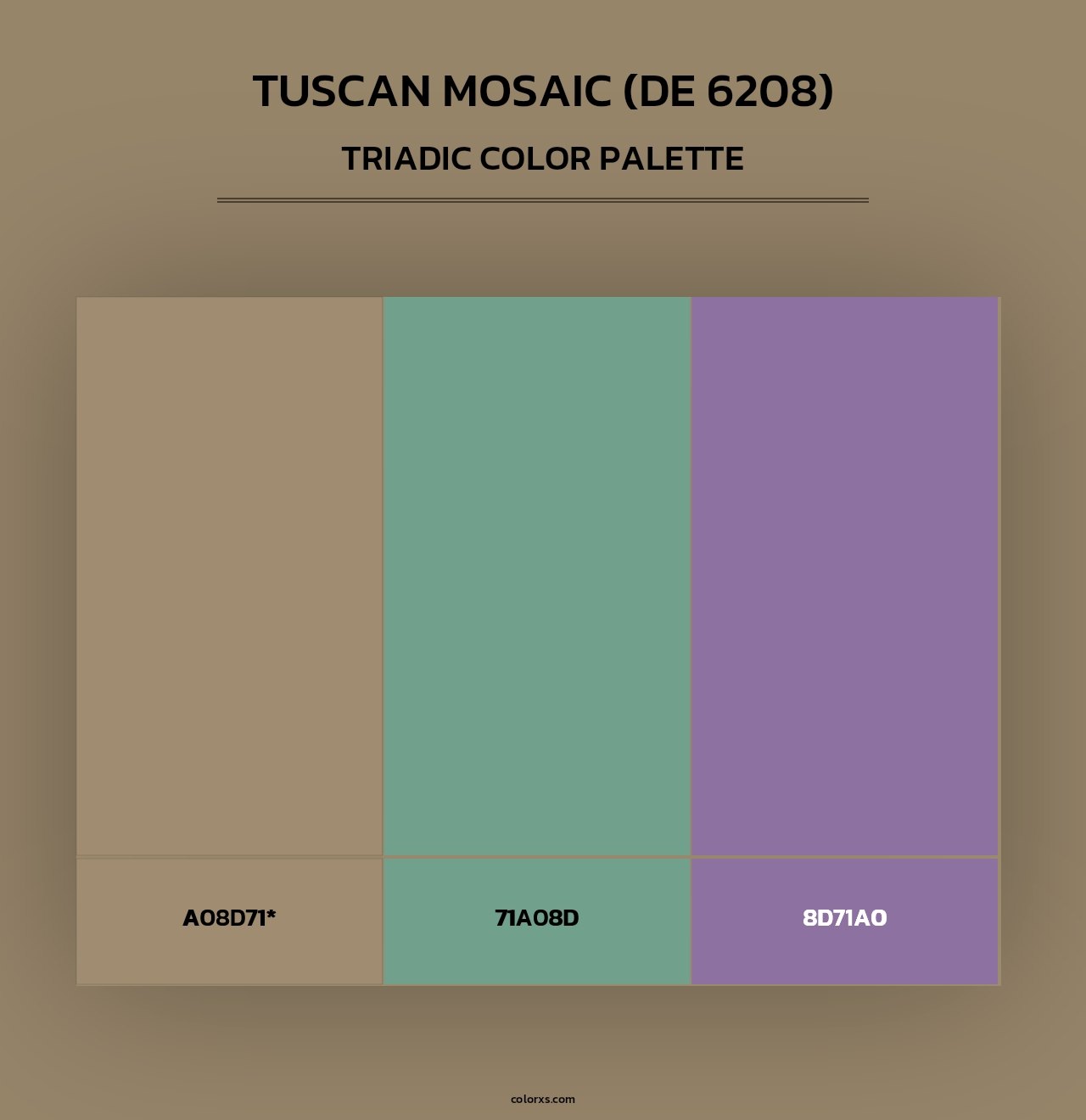 Tuscan Mosaic (DE 6208) - Triadic Color Palette