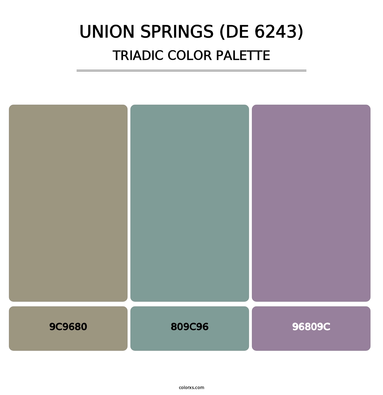 Union Springs (DE 6243) - Triadic Color Palette