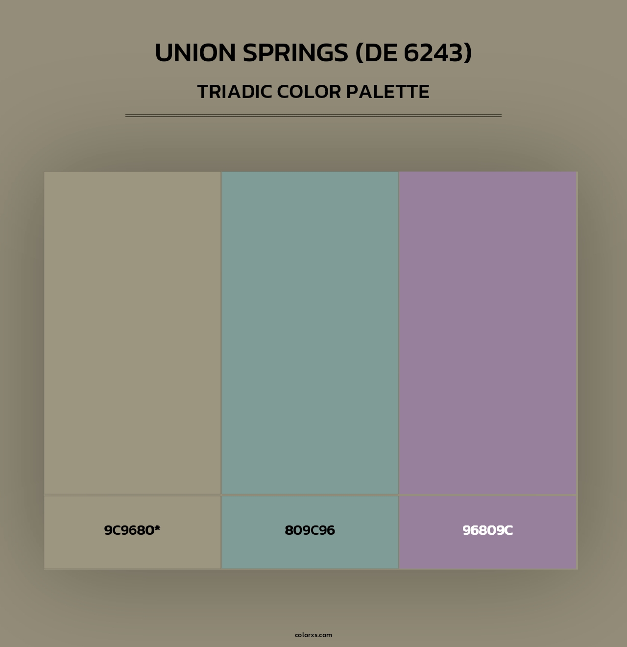 Union Springs (DE 6243) - Triadic Color Palette