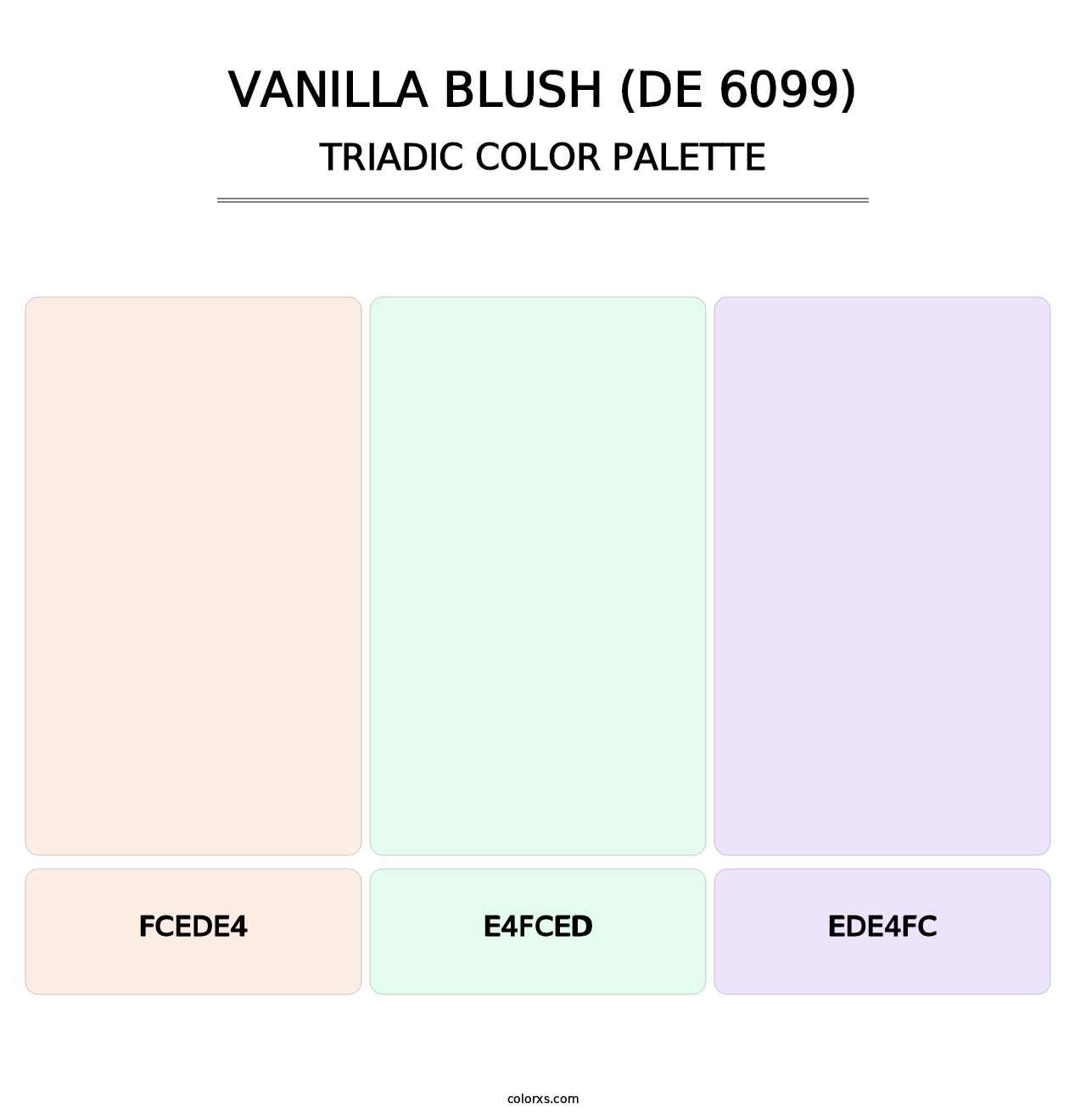 Vanilla Blush (DE 6099) - Triadic Color Palette