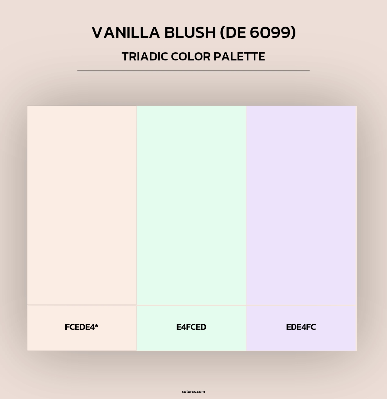 Vanilla Blush (DE 6099) - Triadic Color Palette