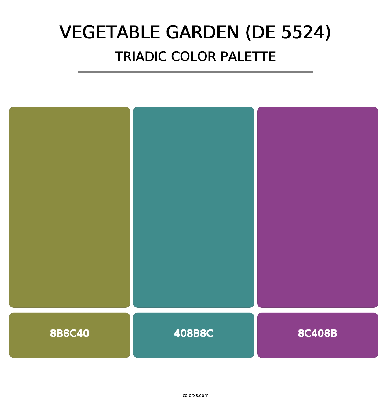 Vegetable Garden (DE 5524) - Triadic Color Palette