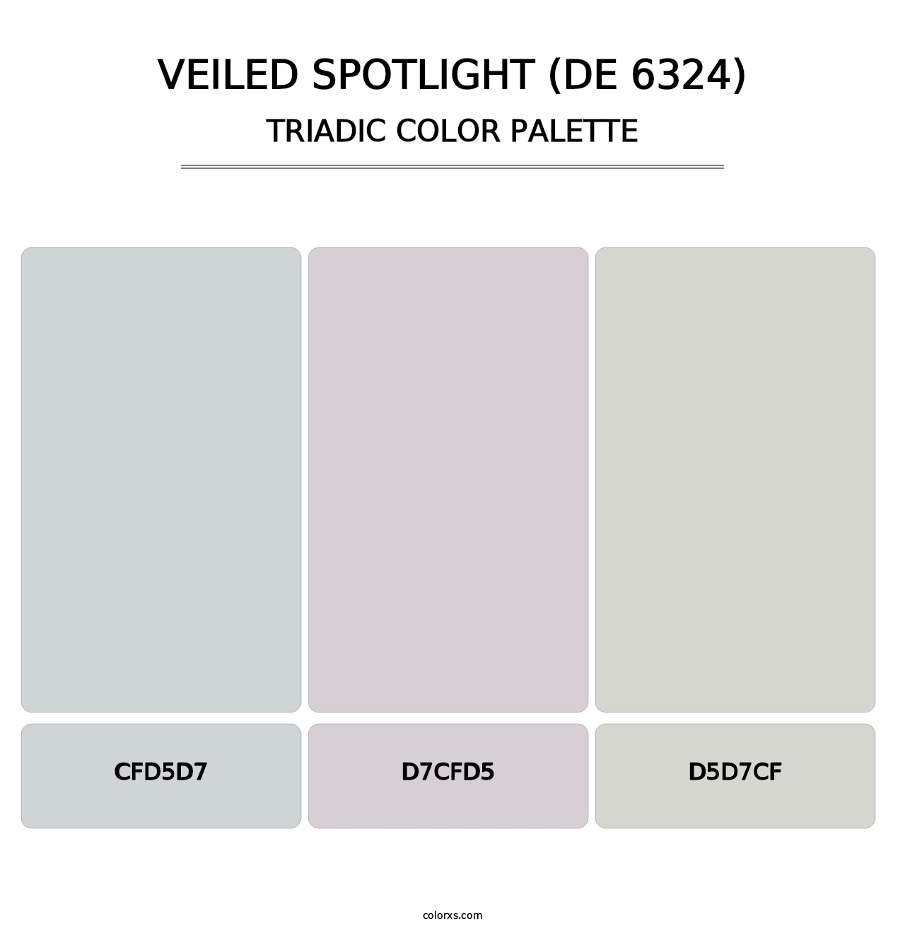 Veiled Spotlight (DE 6324) - Triadic Color Palette