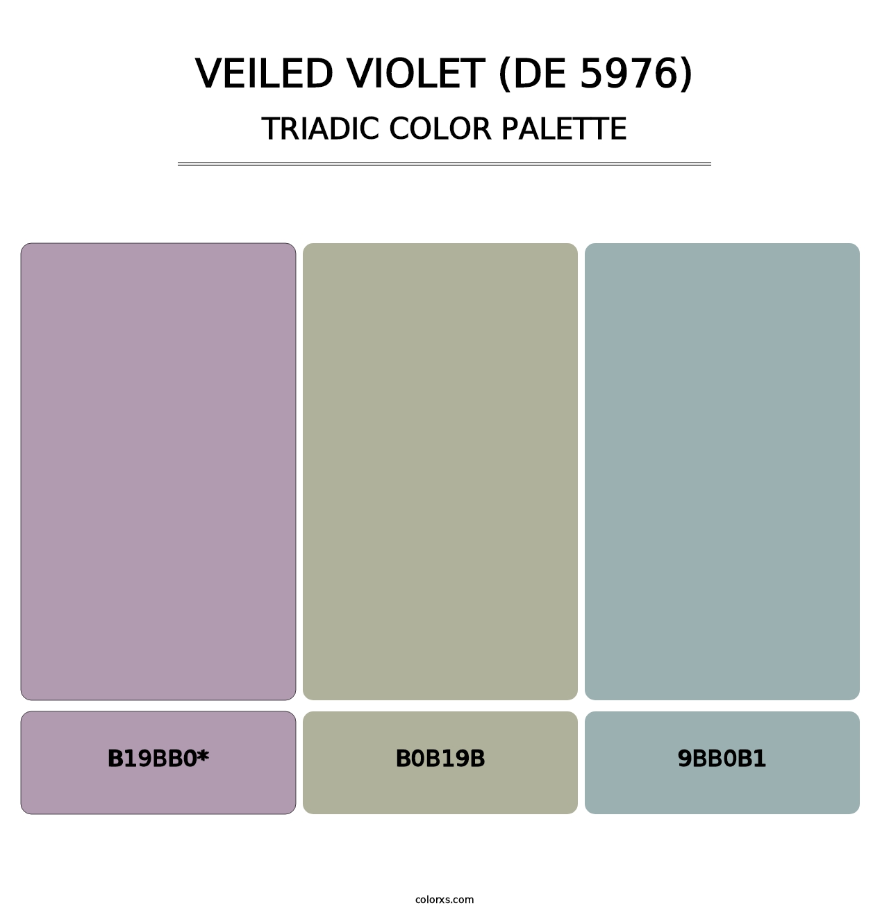 Veiled Violet (DE 5976) - Triadic Color Palette
