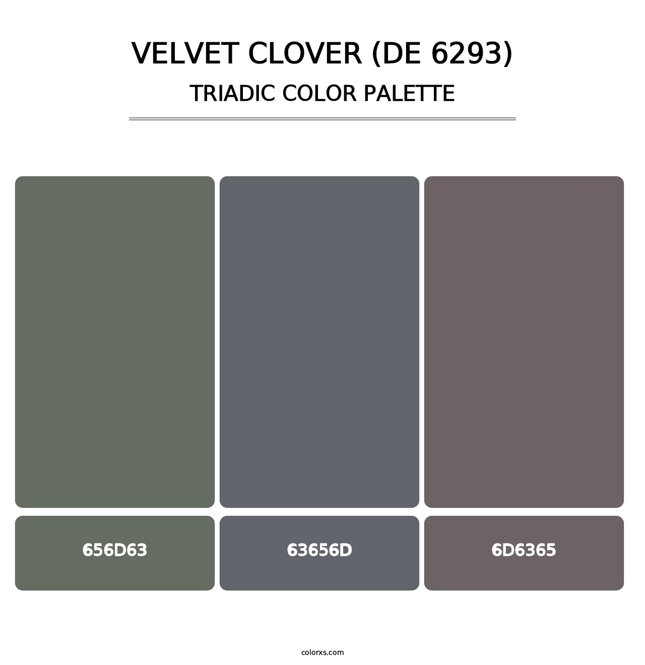 Velvet Clover (DE 6293) - Triadic Color Palette