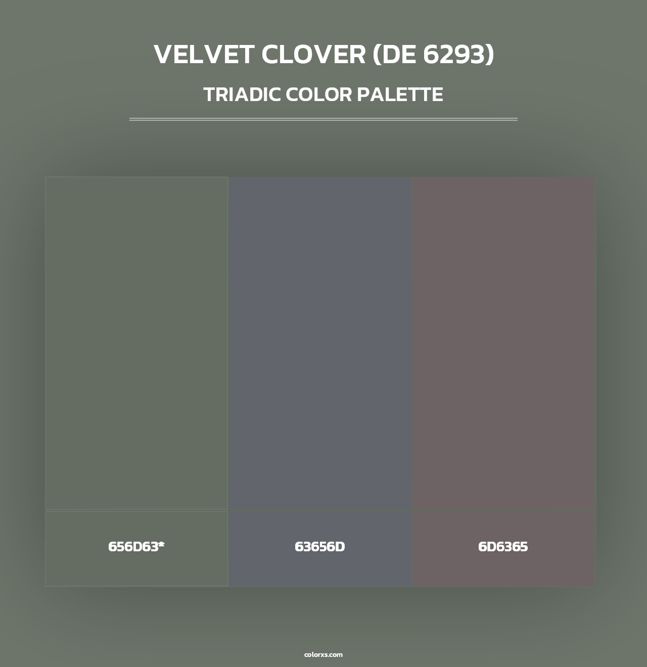 Velvet Clover (DE 6293) - Triadic Color Palette