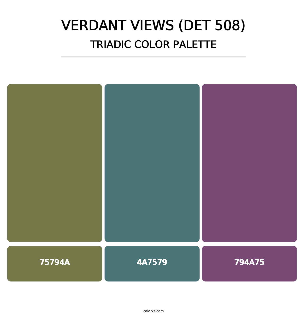 Verdant Views (DET 508) - Triadic Color Palette