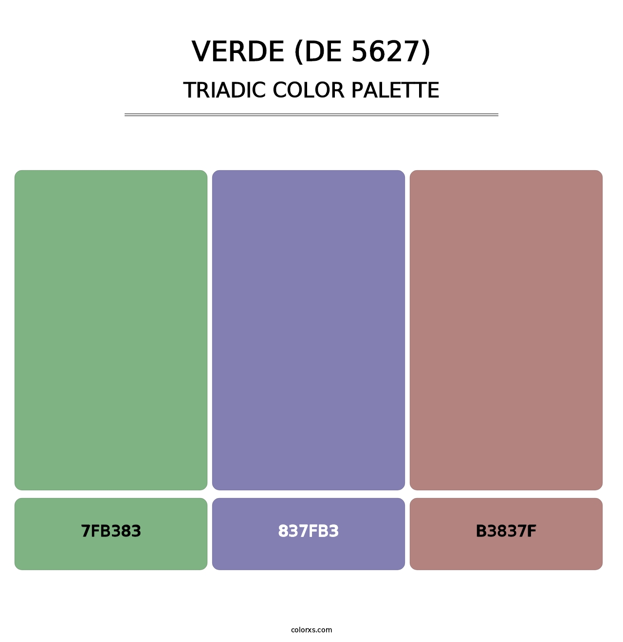 Verde (DE 5627) - Triadic Color Palette