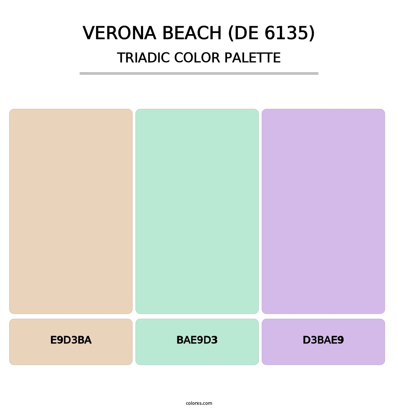 Verona Beach (DE 6135) - Triadic Color Palette