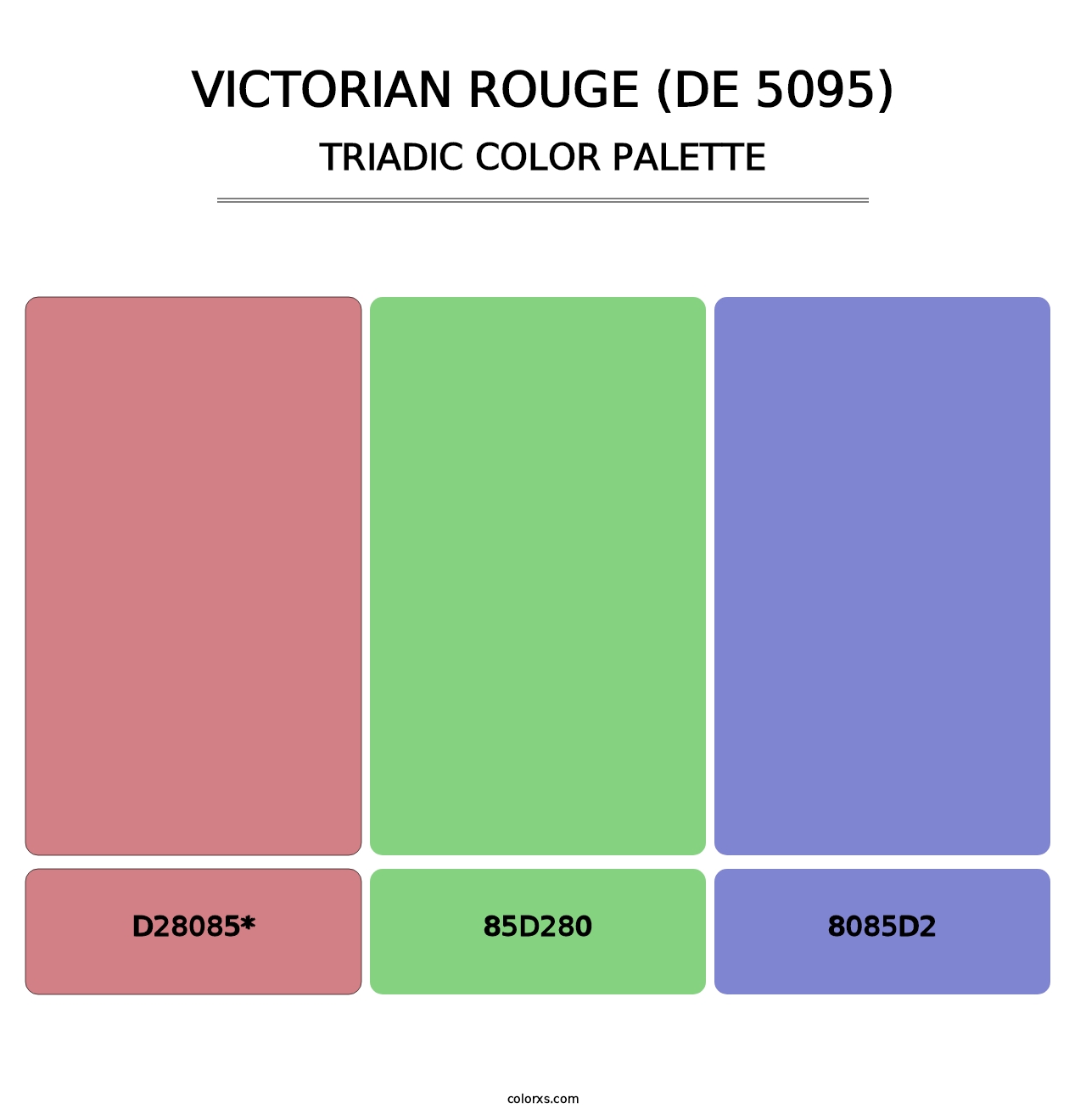 Victorian Rouge (DE 5095) - Triadic Color Palette