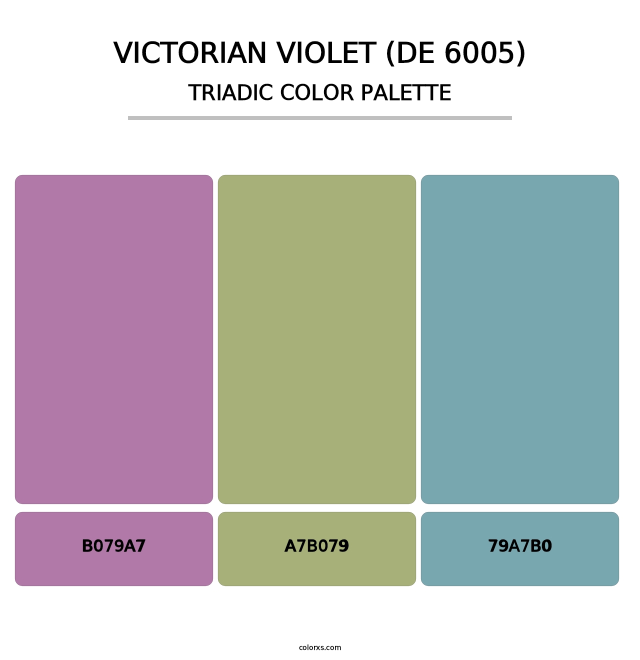 Victorian Violet (DE 6005) - Triadic Color Palette