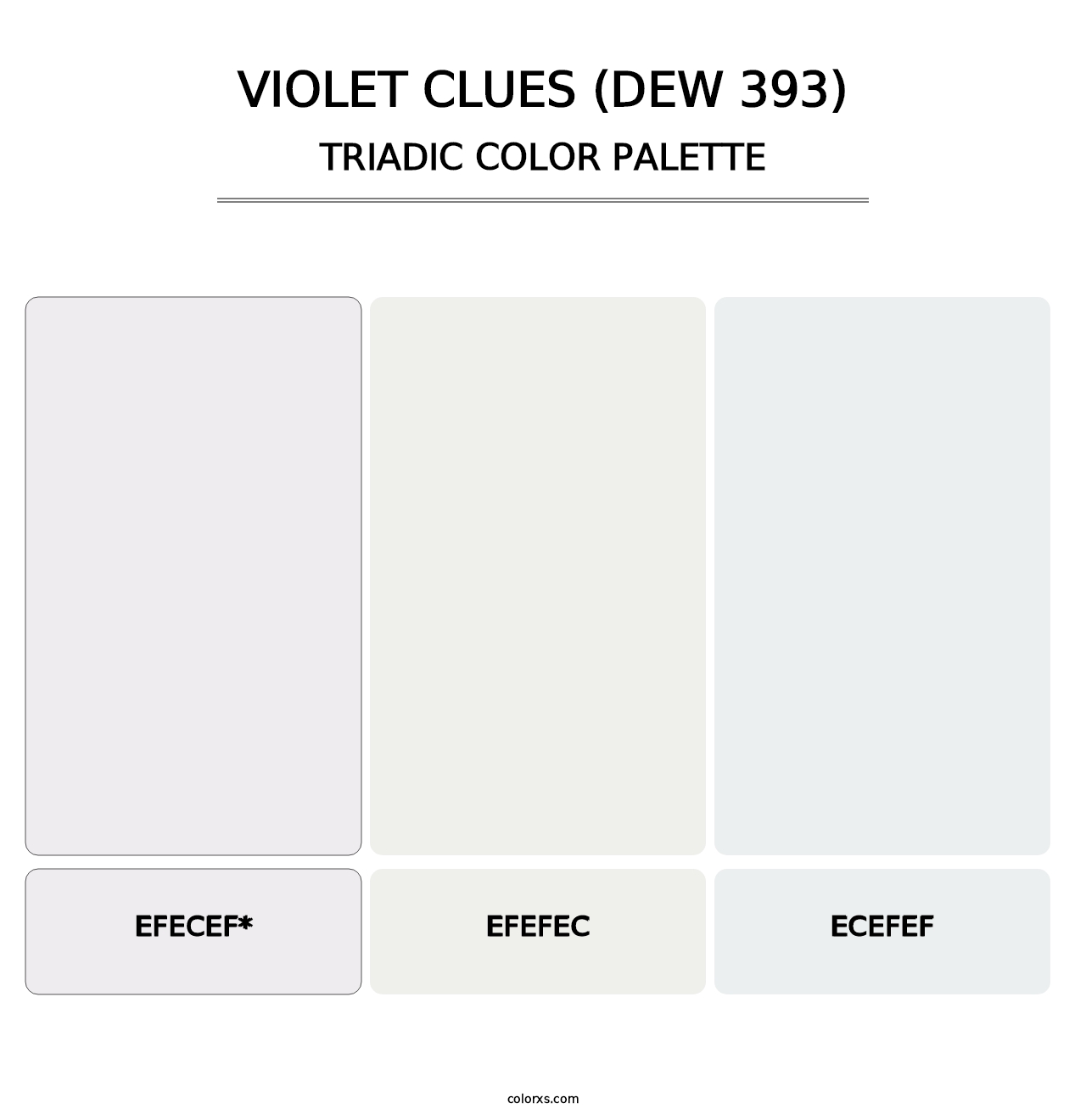 Violet Clues (DEW 393) - Triadic Color Palette