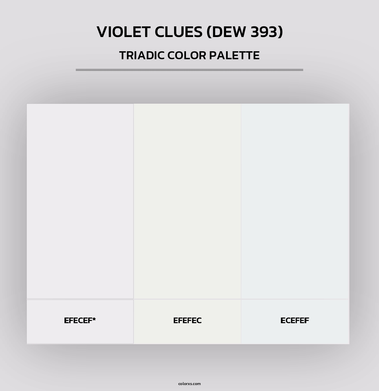 Violet Clues (DEW 393) - Triadic Color Palette