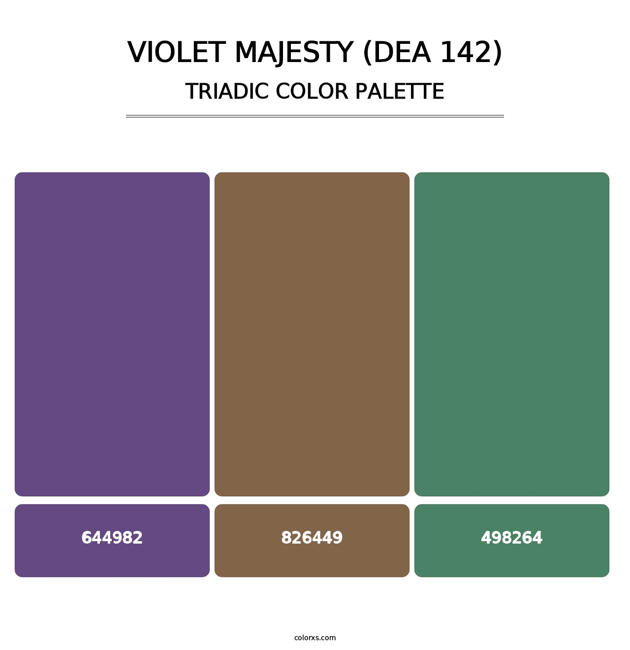 Violet Majesty (DEA 142) - Triadic Color Palette