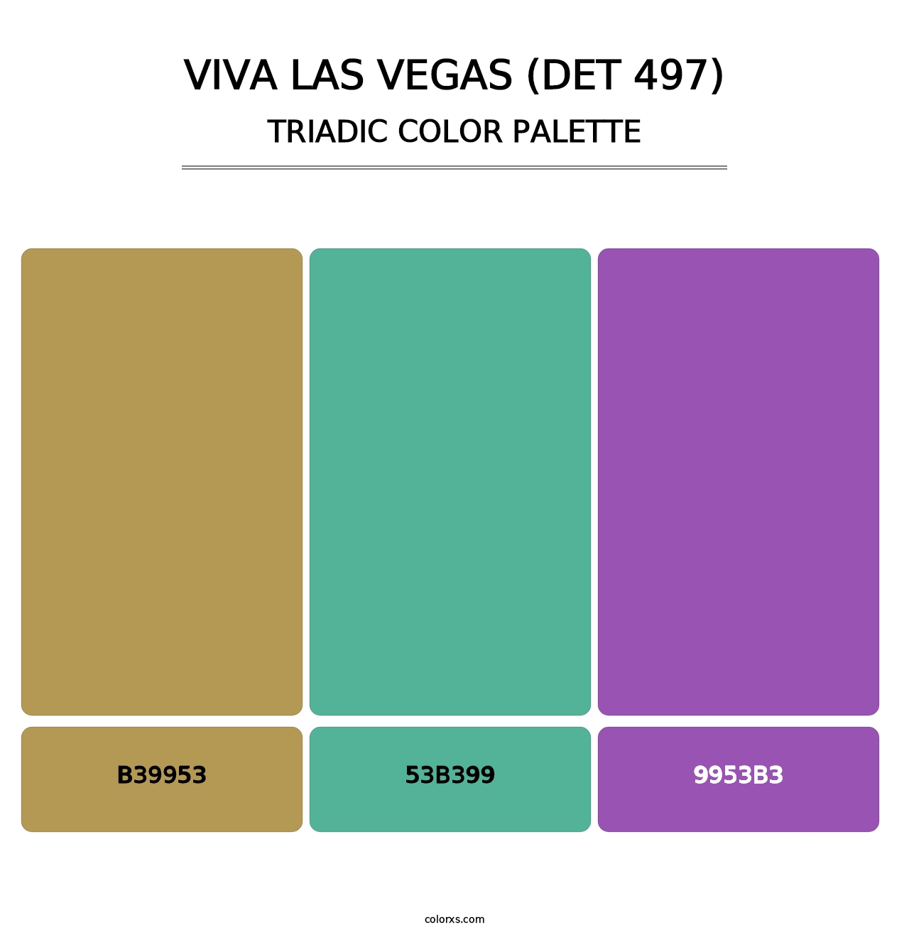 Viva Las Vegas (DET 497) - Triadic Color Palette