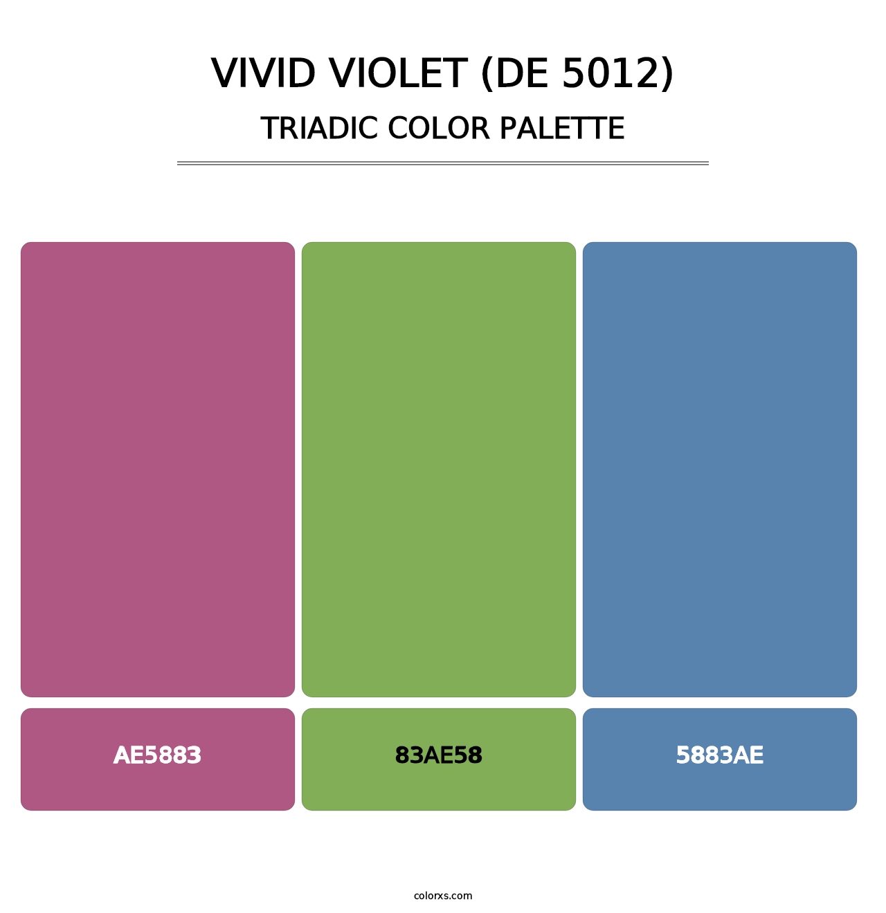 Vivid Violet (DE 5012) - Triadic Color Palette