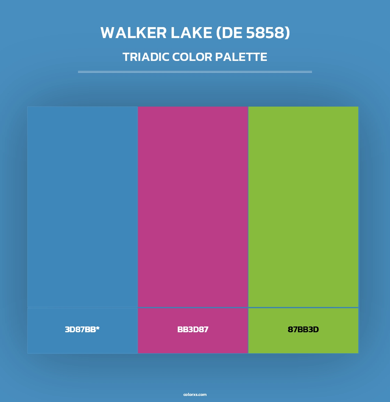 Walker Lake (DE 5858) - Triadic Color Palette