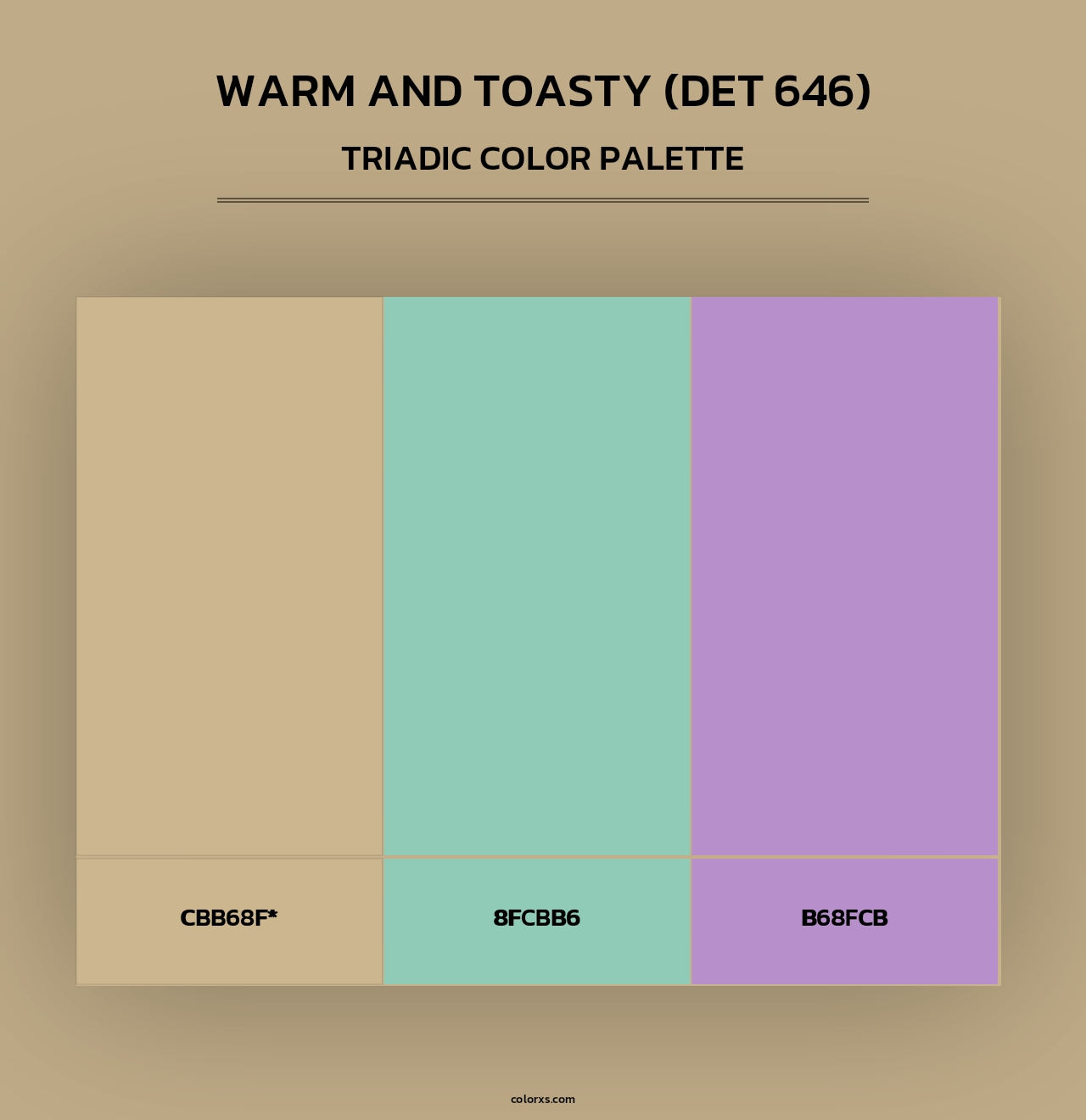 Warm and Toasty (DET 646) - Triadic Color Palette