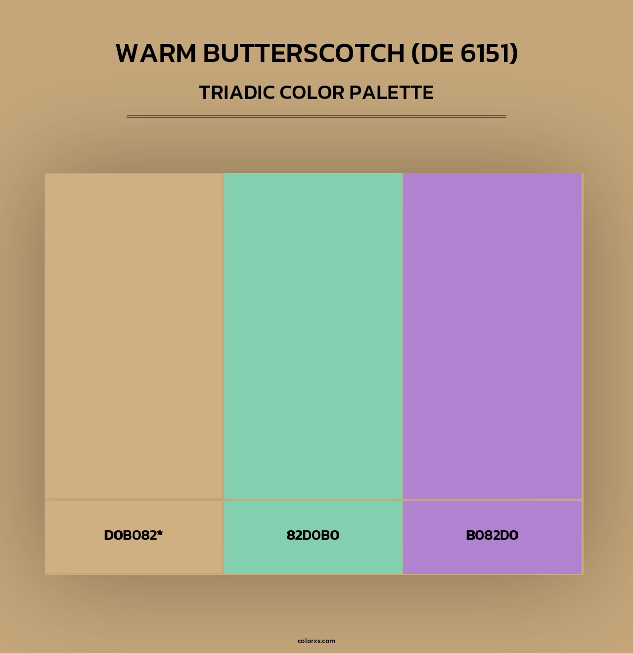 Warm Butterscotch (DE 6151) - Triadic Color Palette