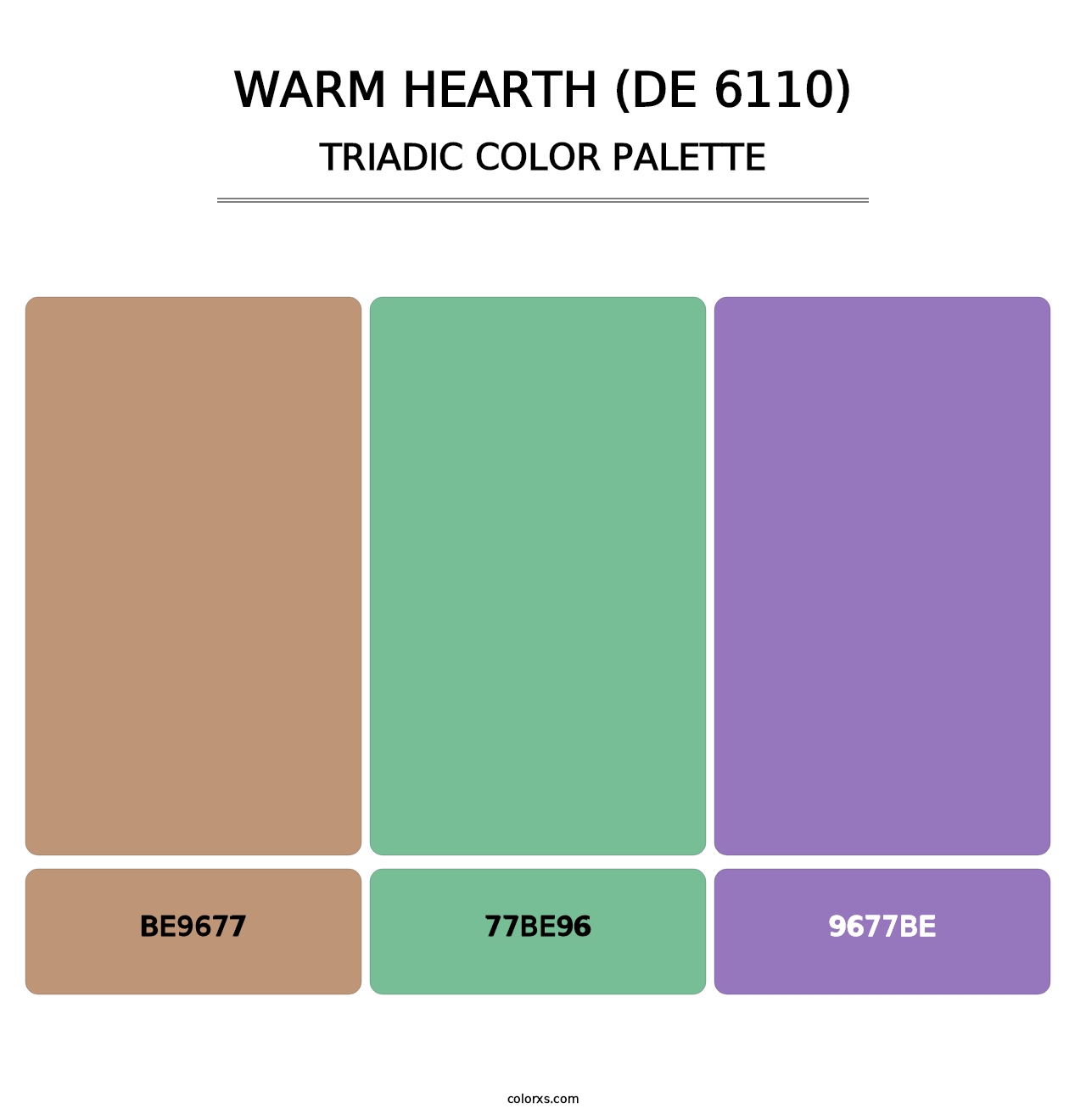 Warm Hearth (DE 6110) - Triadic Color Palette