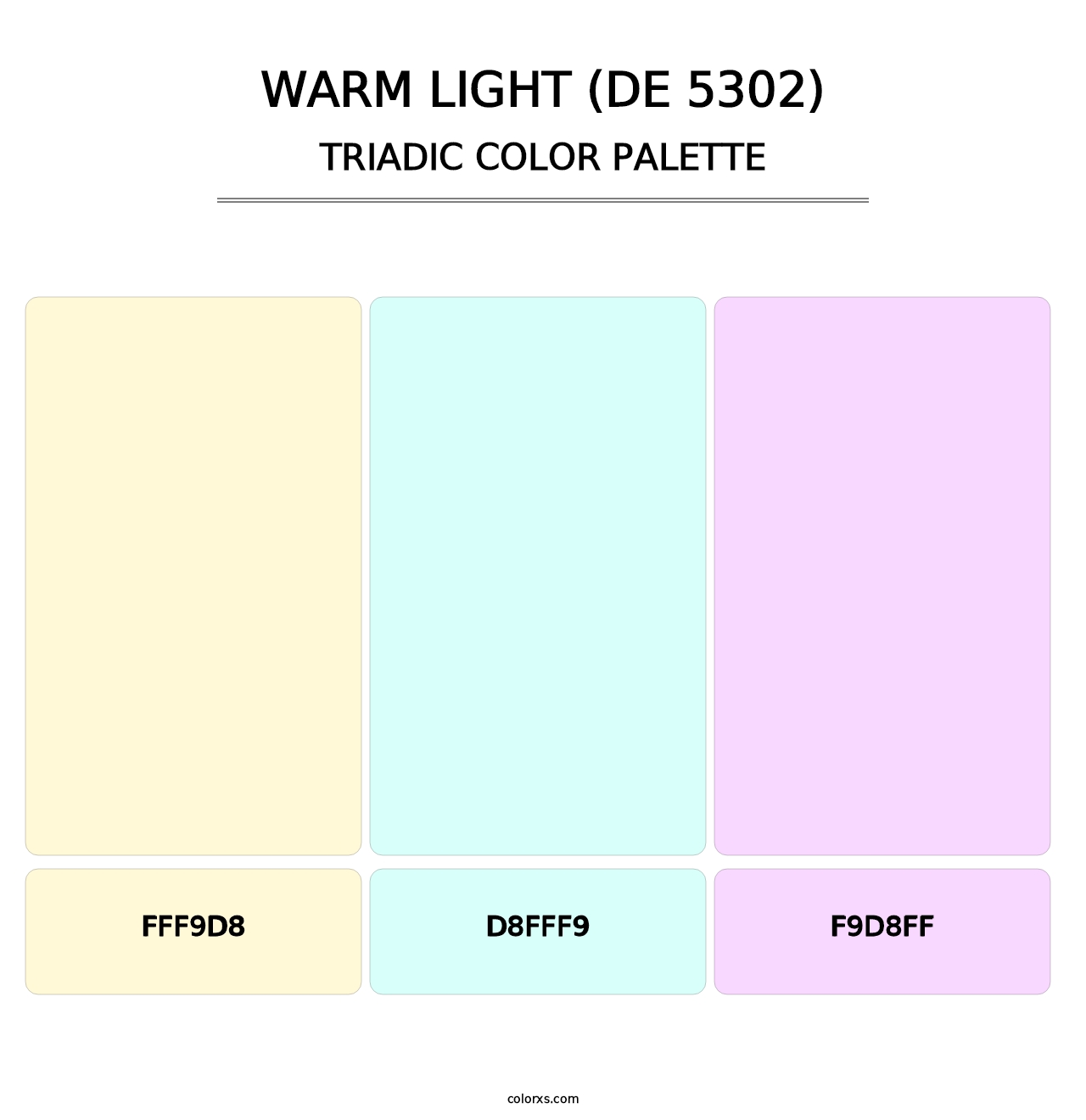 Warm Light (DE 5302) - Triadic Color Palette