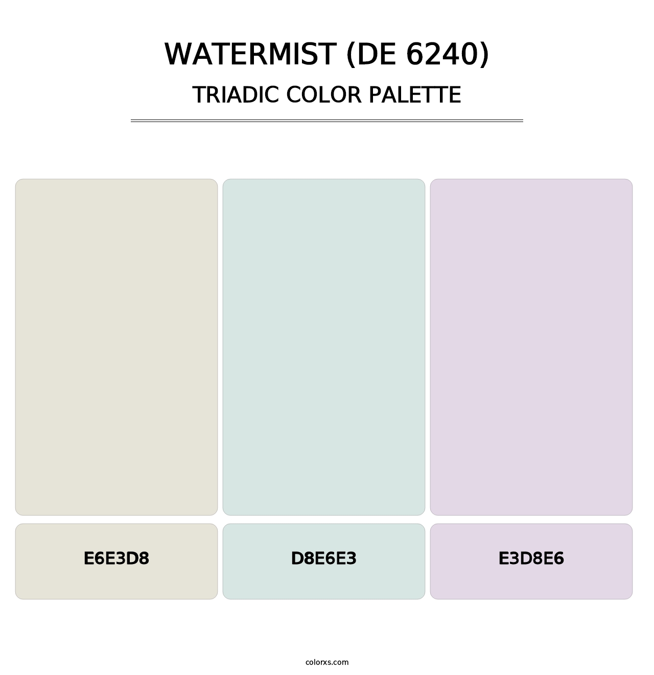 Watermist (DE 6240) - Triadic Color Palette