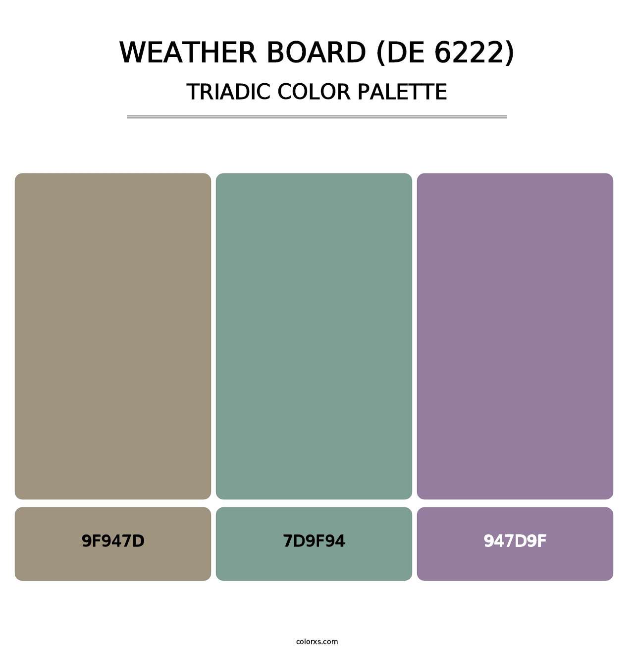 Weather Board (DE 6222) - Triadic Color Palette