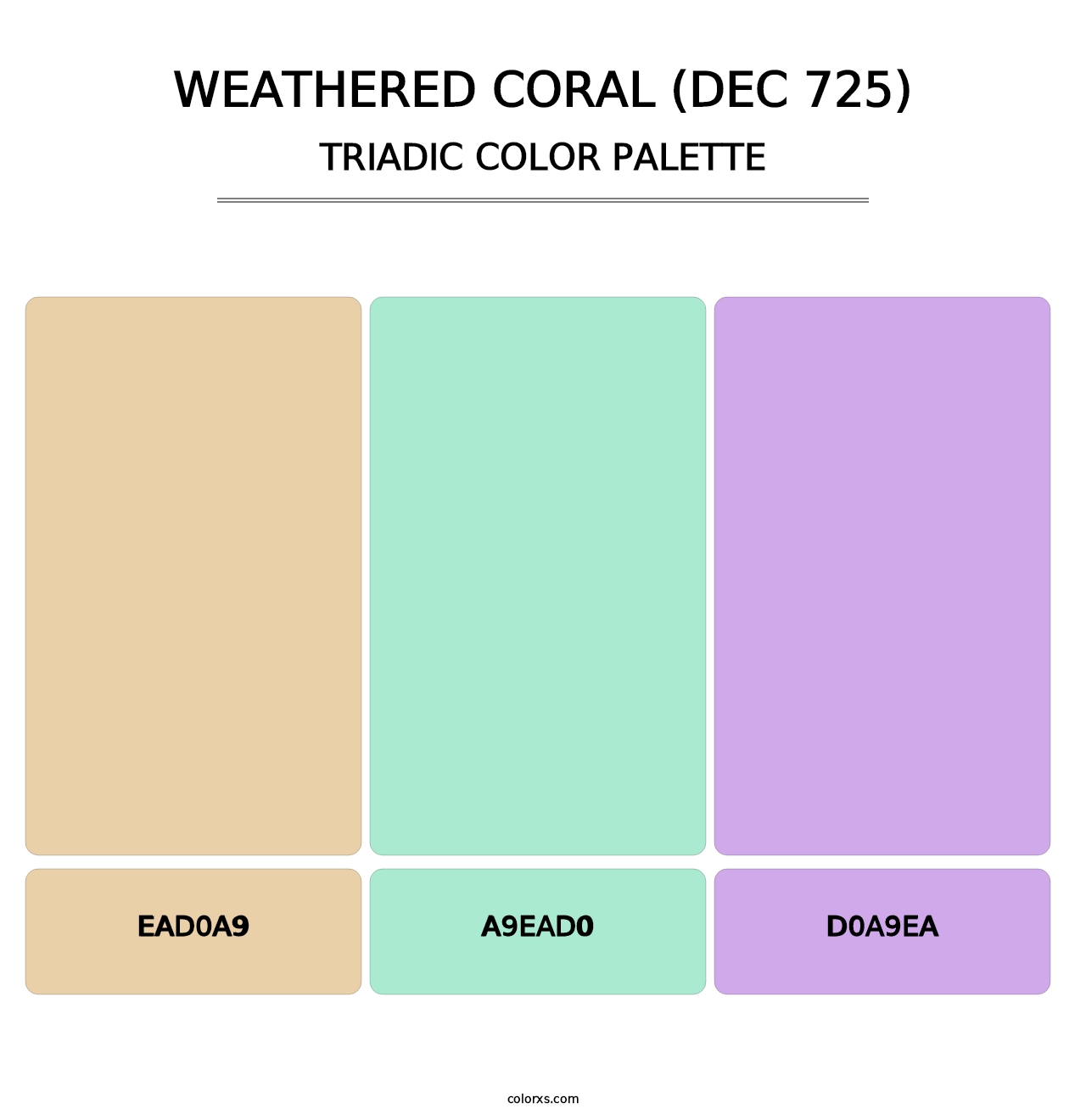 Weathered Coral (DEC 725) - Triadic Color Palette